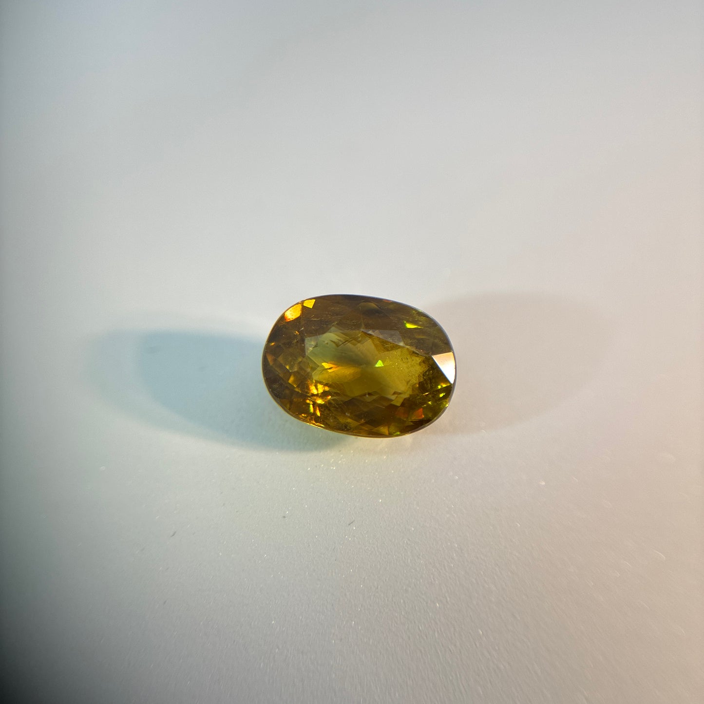 1.96 carat Yellow Sphene, 8.5x6.2mm Oval cut
