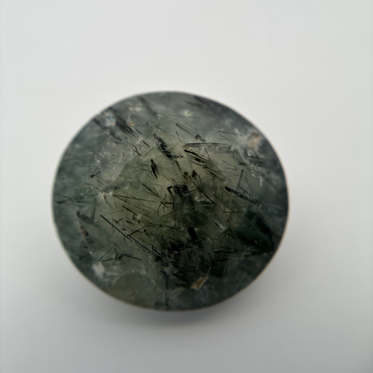 Oval cut Rutilated* Prehnite 14 carat Uncommon Gemstone