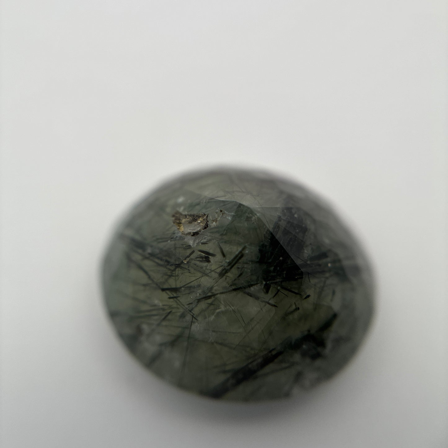 Oval cut Rutilated* Prehnite 14 carat Uncommon Gemstone
