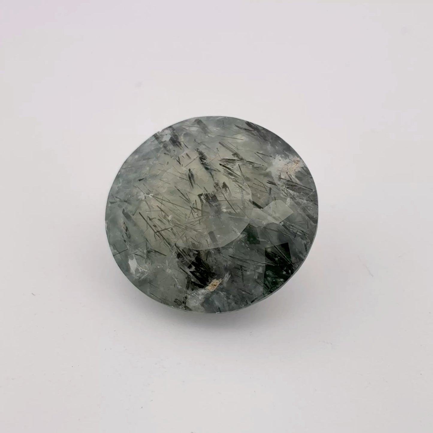 Oval cut Rutilated* Prehnite 14 carat Uncommon Gemstone