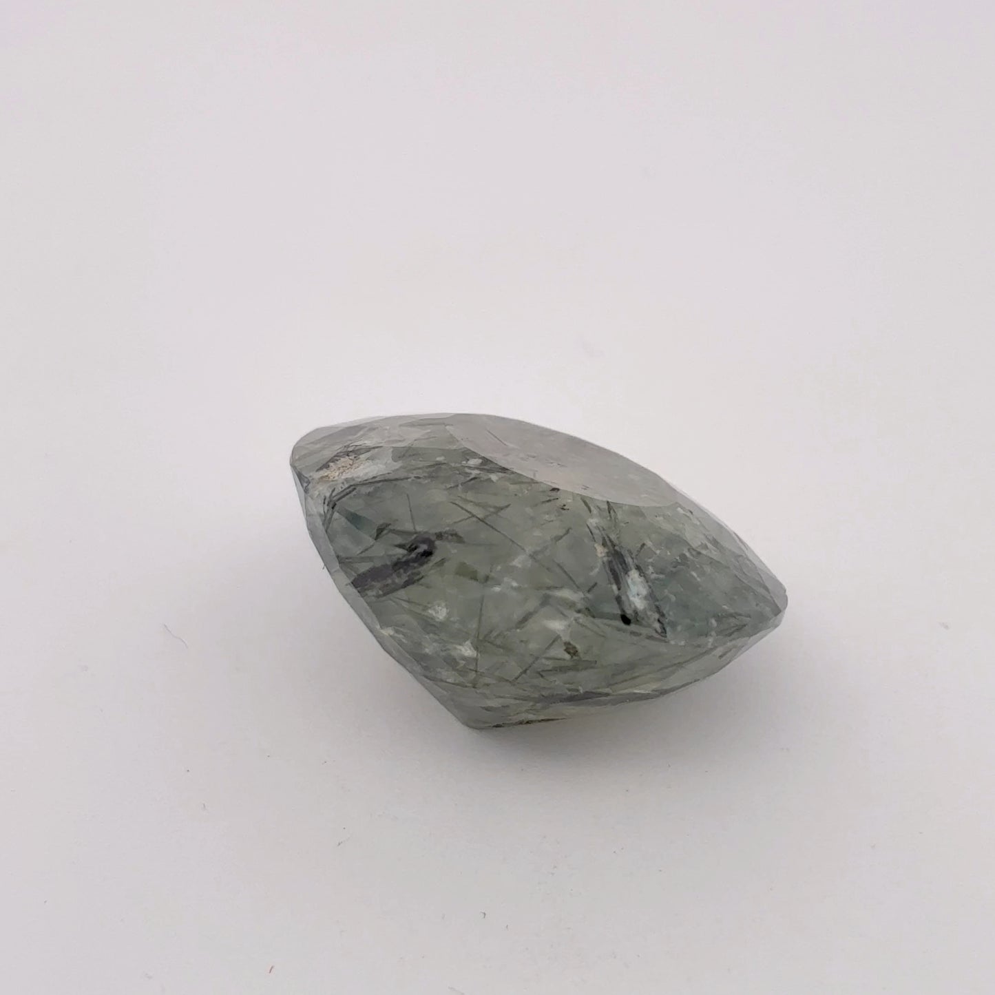 Oval cut Rutilated* Prehnite 14 carat Uncommon Gemstone