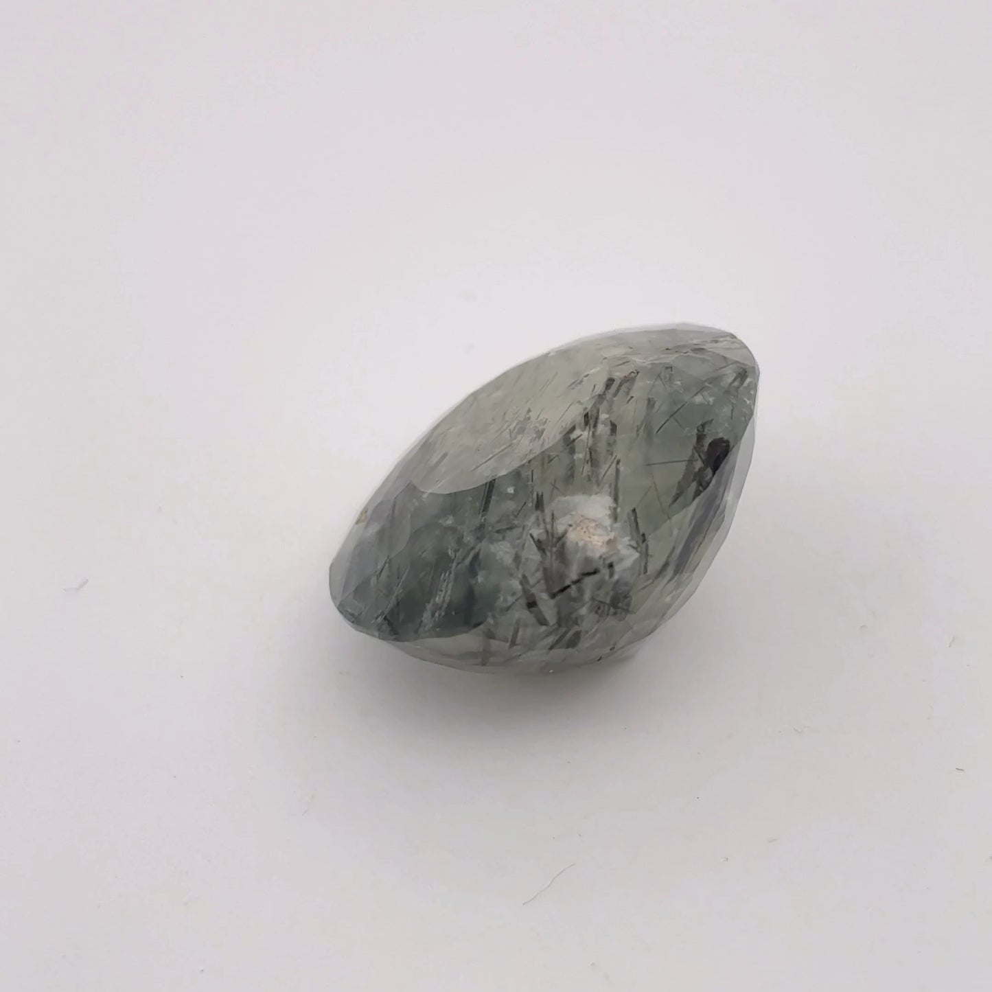 Oval cut Rutilated* Prehnite 14 carat Uncommon Gemstone
