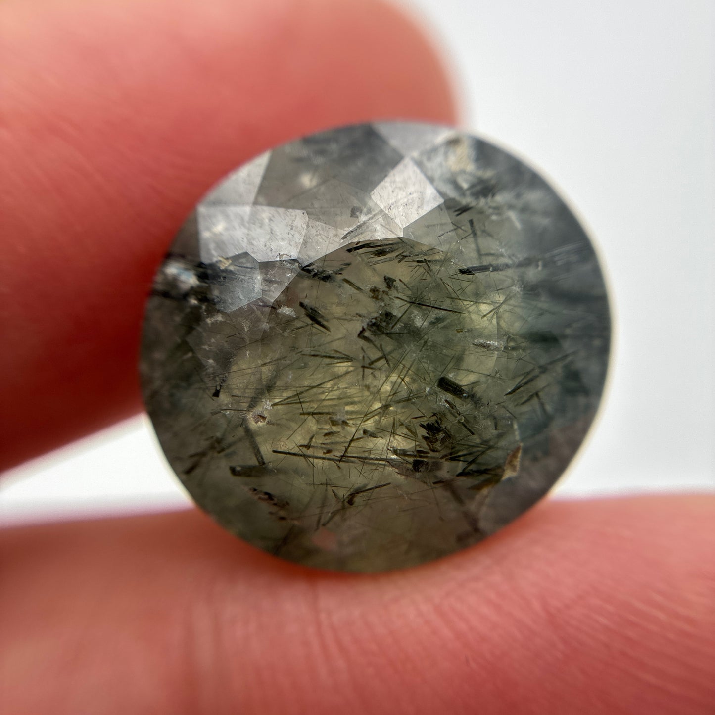 Oval cut Rutilated* Prehnite 14 carat Uncommon Gemstone