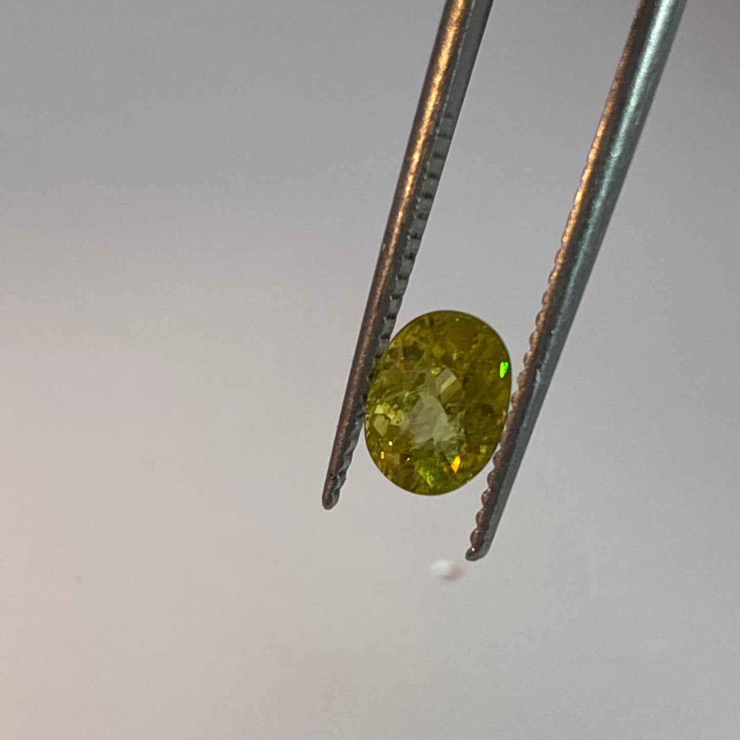 Oval Cut Yellowish-Green Sphene 1.35 carat