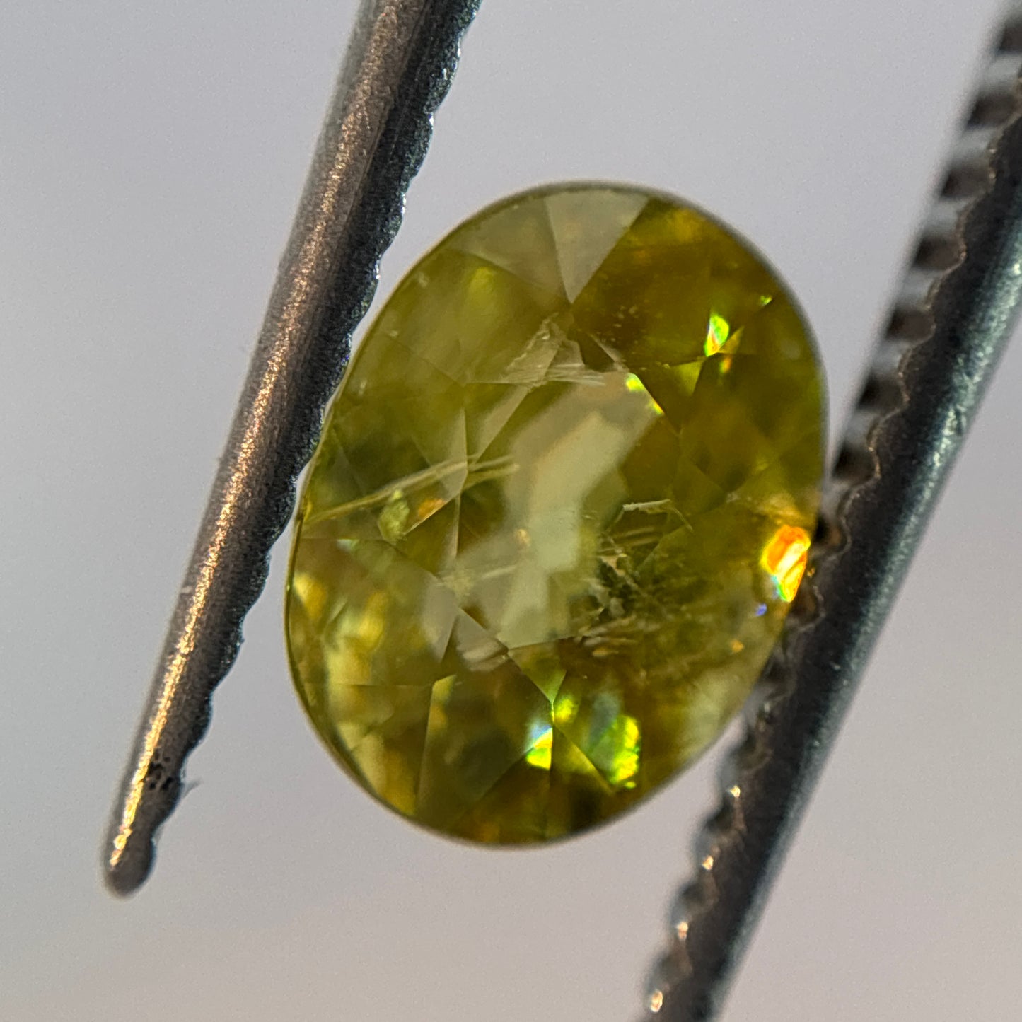 Oval Cut Yellowish-Green Sphene 1.35 carat