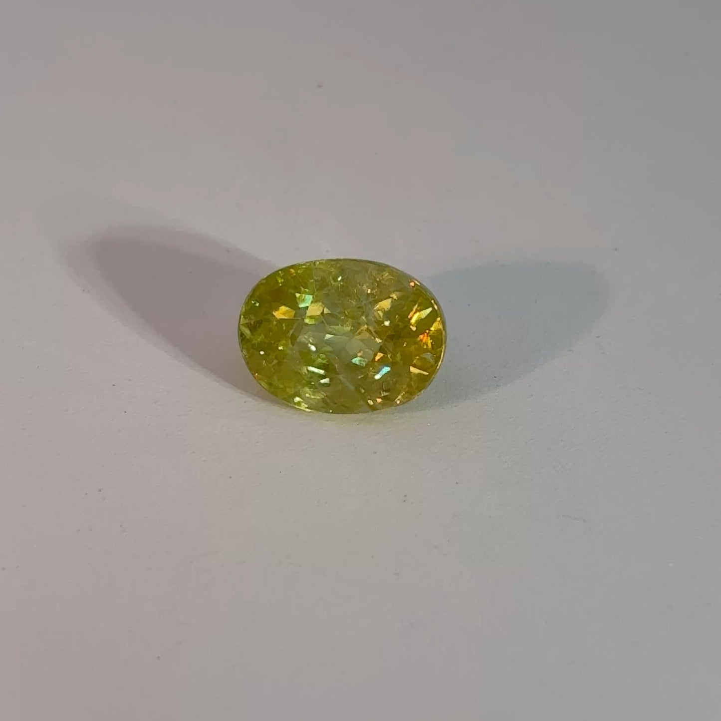 Oval Cut Yellowish-Green Sphene 1.35 carat