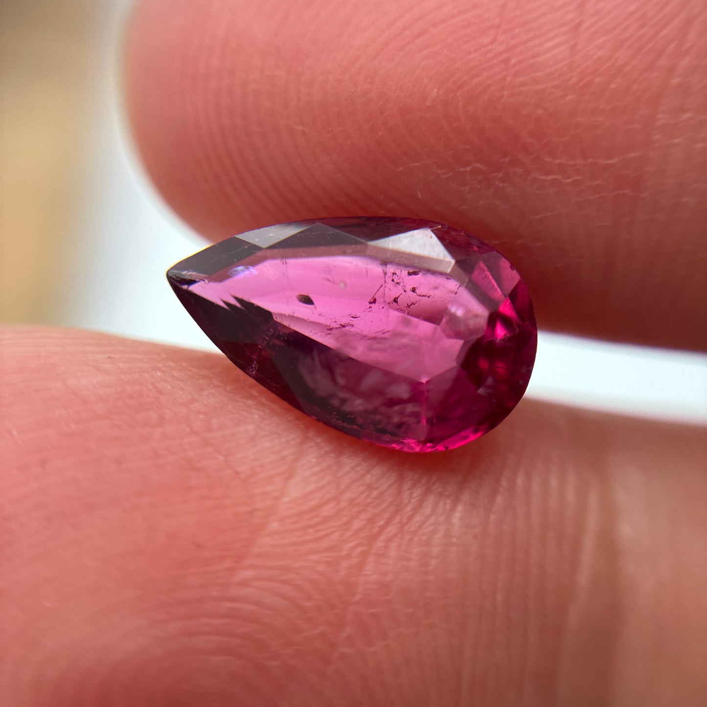 12x7.5mm Pear-Cut Rubellite Tourmaline, 2.47 carats