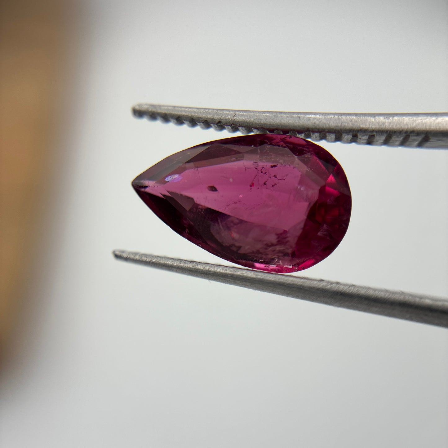 12x7.5mm Pear-Cut Rubellite Tourmaline, 2.47 carats