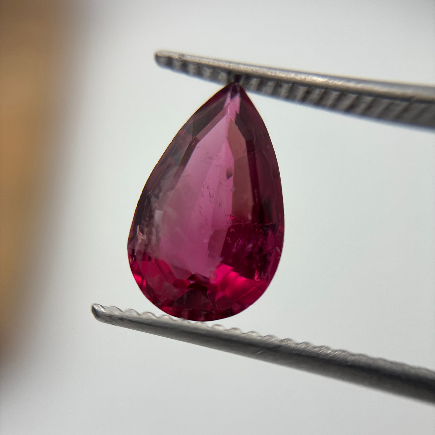 12x7.5mm Pear-Cut Rubellite Tourmaline, 2.47 carats