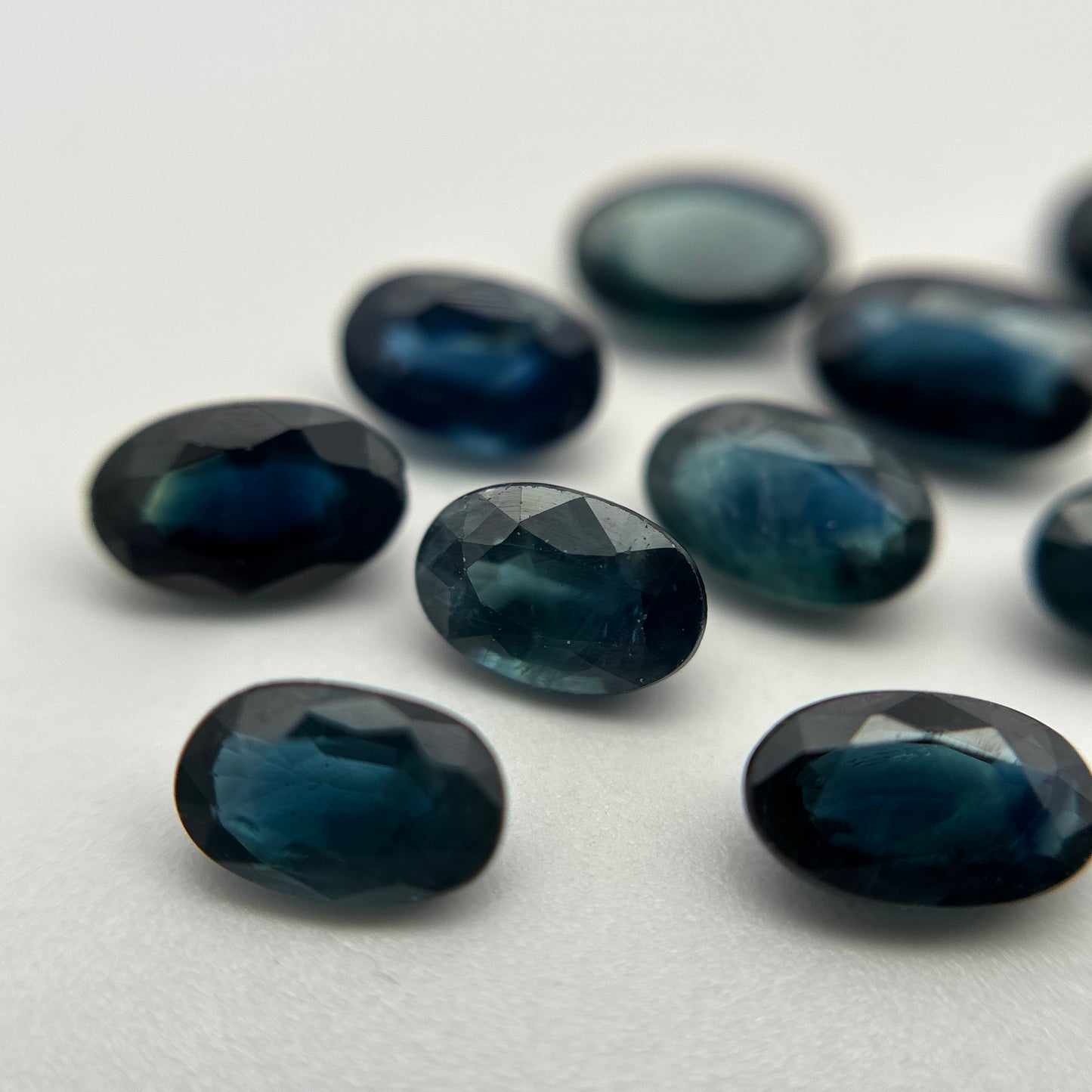 ONE Greenish Blue Natural Sapphire 5x3mm Oval Cut