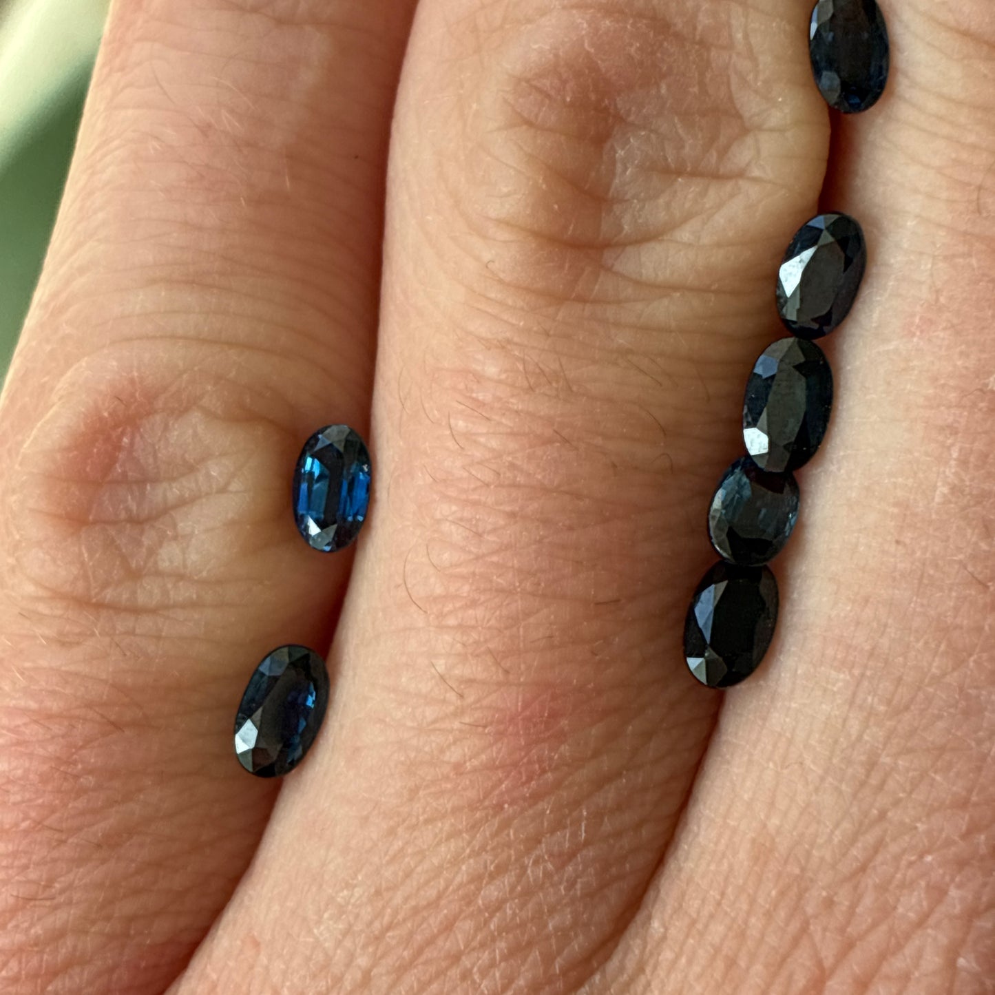 ONE Greenish Blue Natural Sapphire 5x3mm Oval Cut