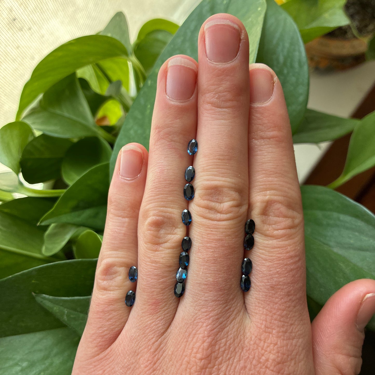 ONE Greenish Blue Natural Sapphire 5x3mm Oval Cut