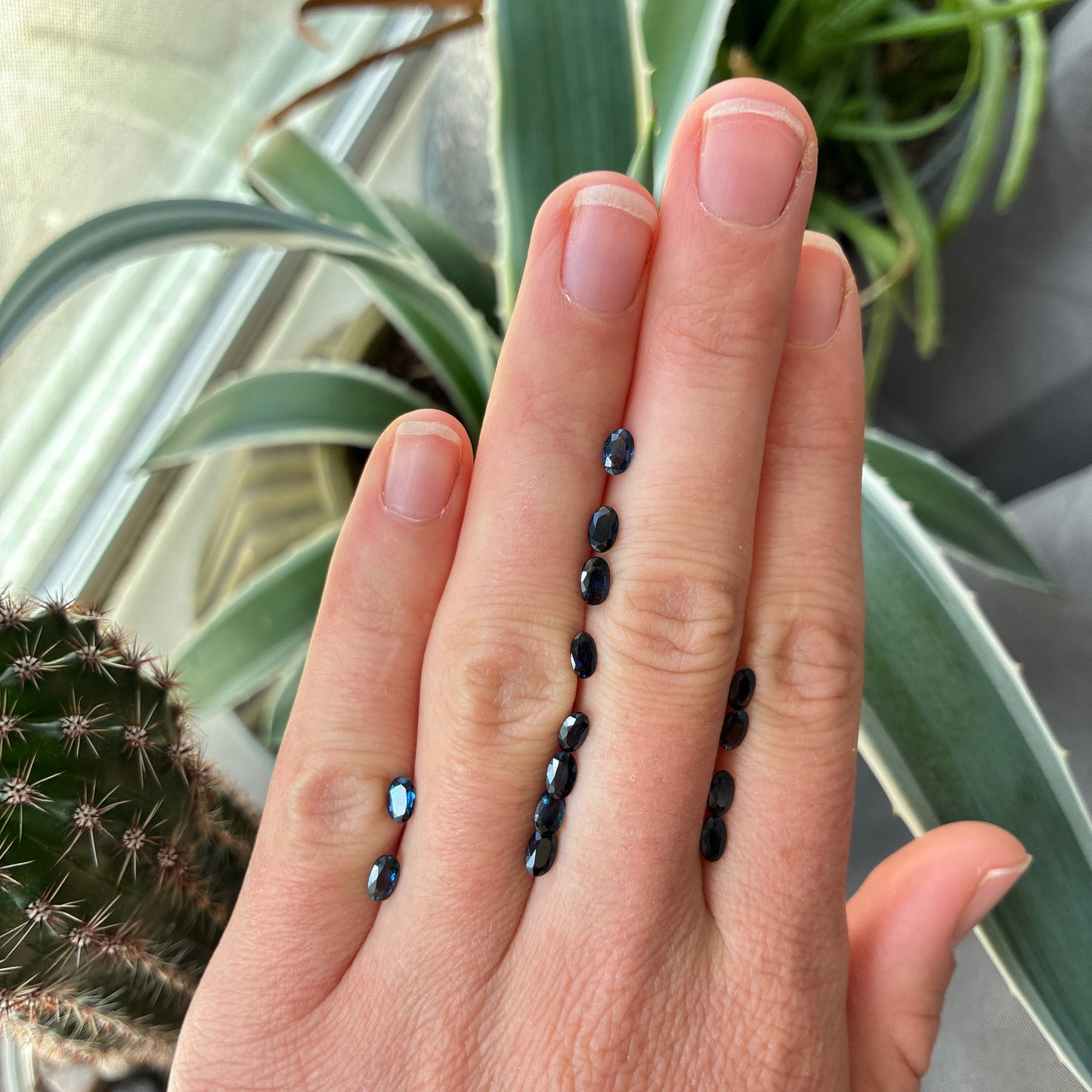 ONE Greenish Blue Natural Sapphire 5x3mm Oval Cut