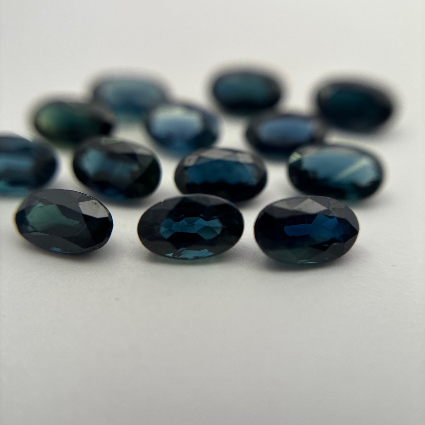 ONE Greenish Blue Natural Sapphire 5x3mm Oval Cut