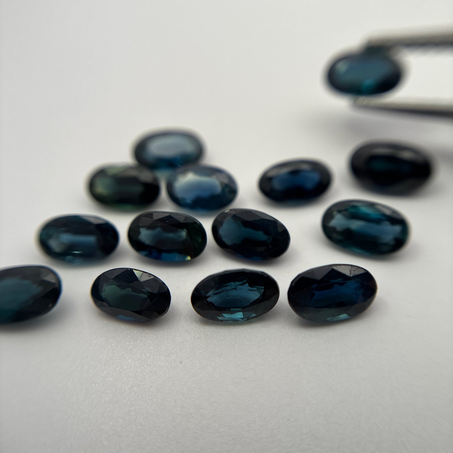ONE Greenish Blue Natural Sapphire 5x3mm Oval Cut