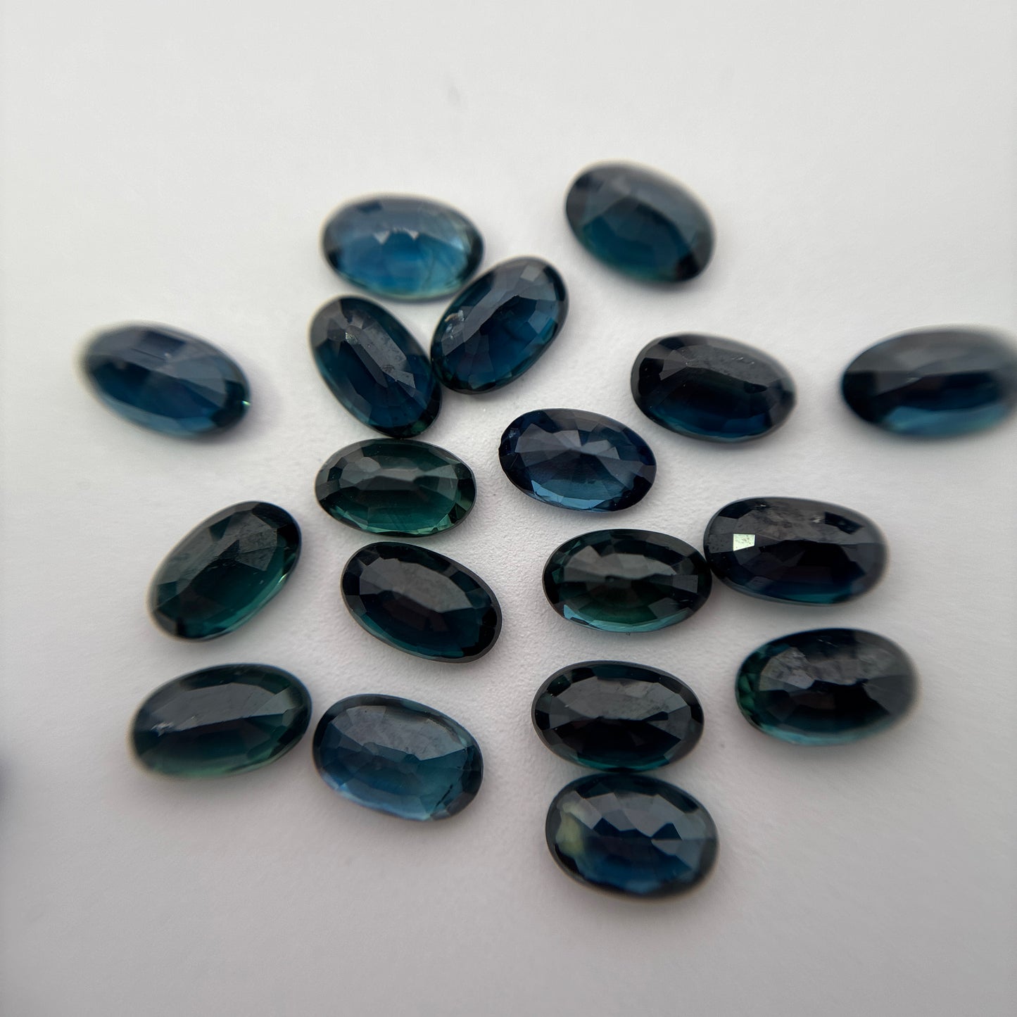 ONE Greenish Blue Natural Sapphire 5x3mm Oval Cut