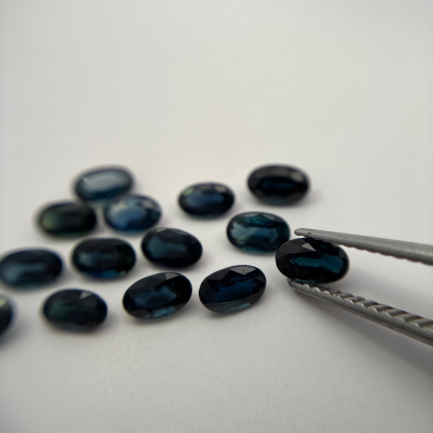 ONE Greenish Blue Natural Sapphire 5x3mm Oval Cut