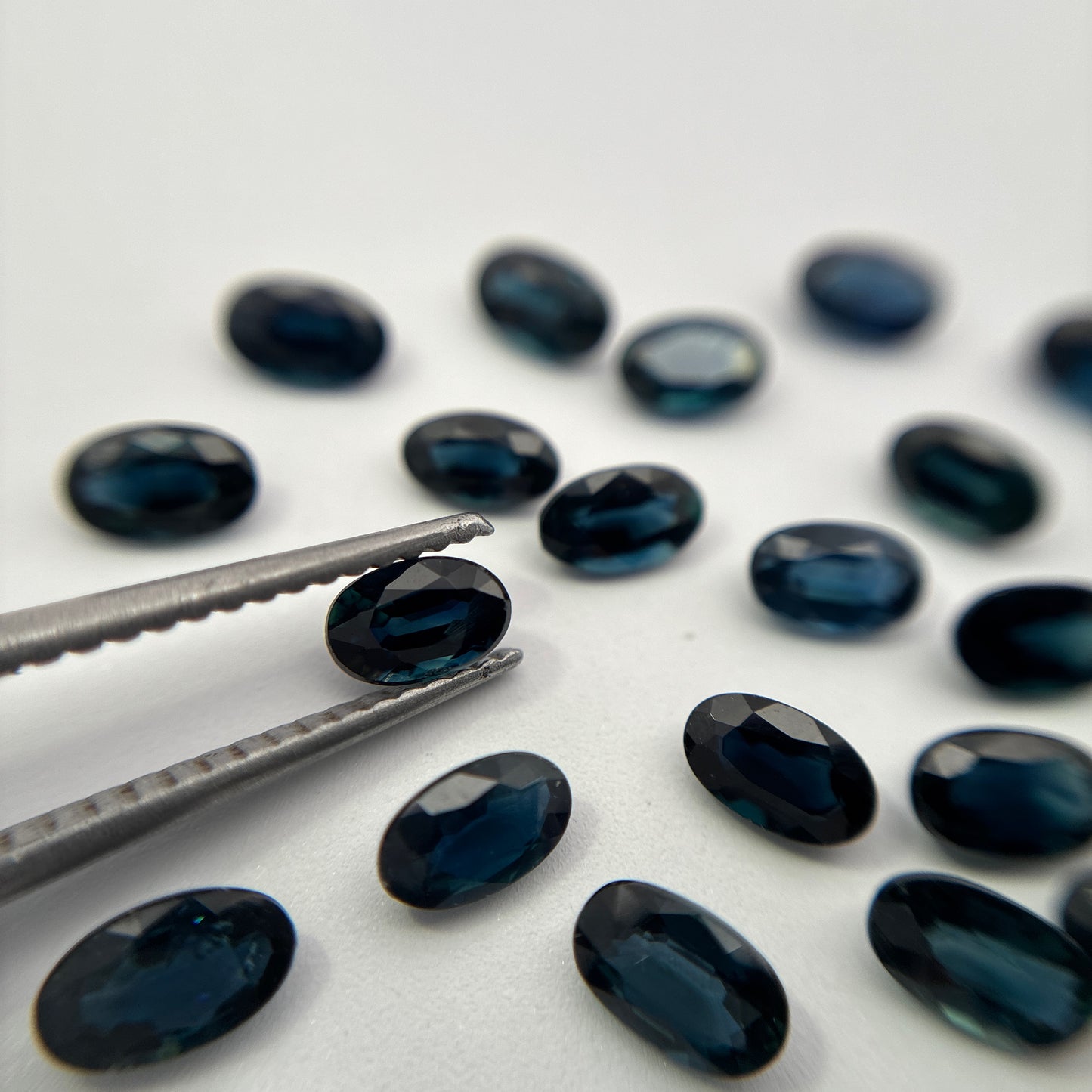 ONE Greenish Blue Natural Sapphire 5x3mm Oval Cut