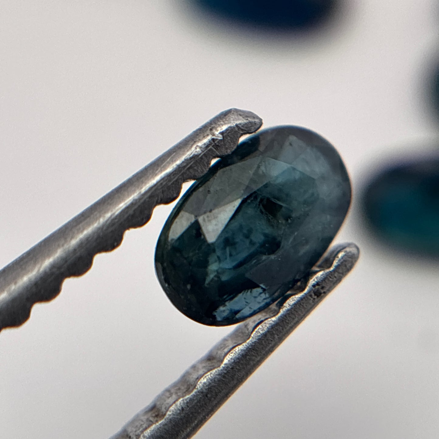 ONE Greenish Blue Natural Sapphire 5x3mm Oval Cut