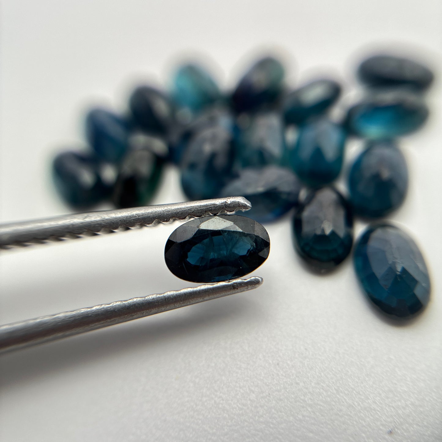 ONE Greenish Blue Natural Sapphire 5x3mm Oval Cut