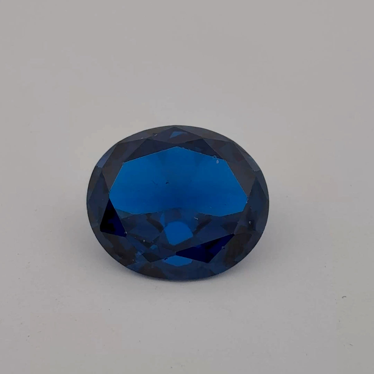 14x12mm Oval Cut Blue Loose Spinal, 7.79 Carat Lab Spinel