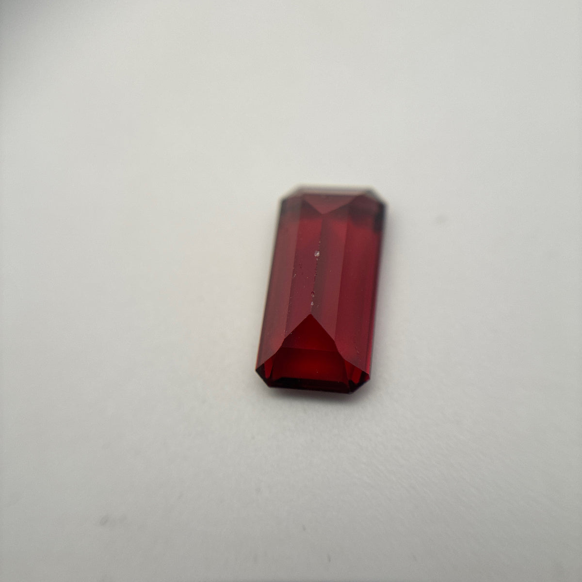 12x6mm Emerald-Cut Deep Red Loose Garnet, 3 carat
