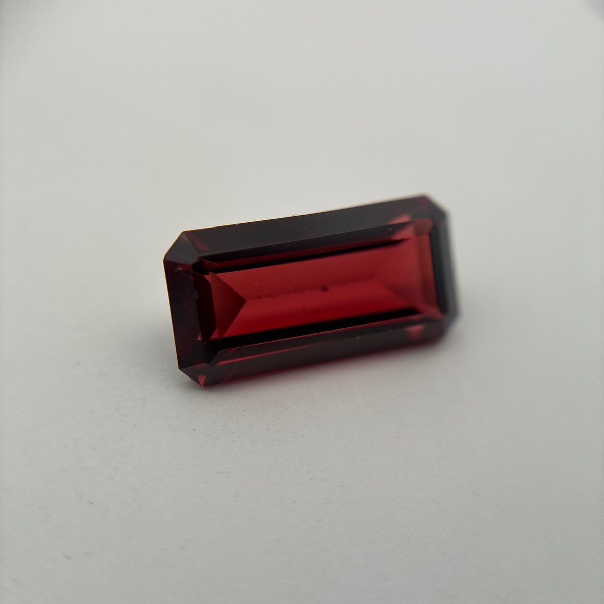 12x6mm Emerald-Cut Deep Red Loose Garnet, 3 carat