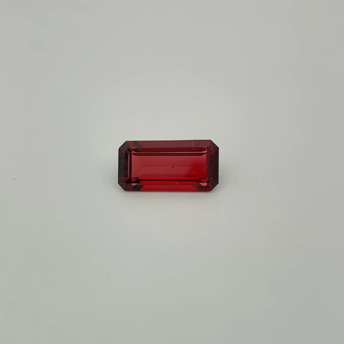 12x6mm Emerald-Cut Deep Red Loose Garnet, 3 carat