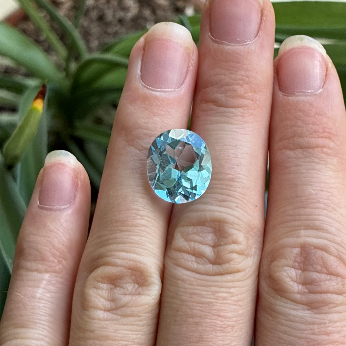 14x12mm Light Blue Topaz, 10 carat Loose Gemstone