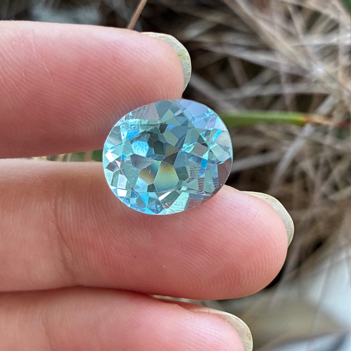 14x12mm Light Blue Topaz, 10 carat Loose Gemstone