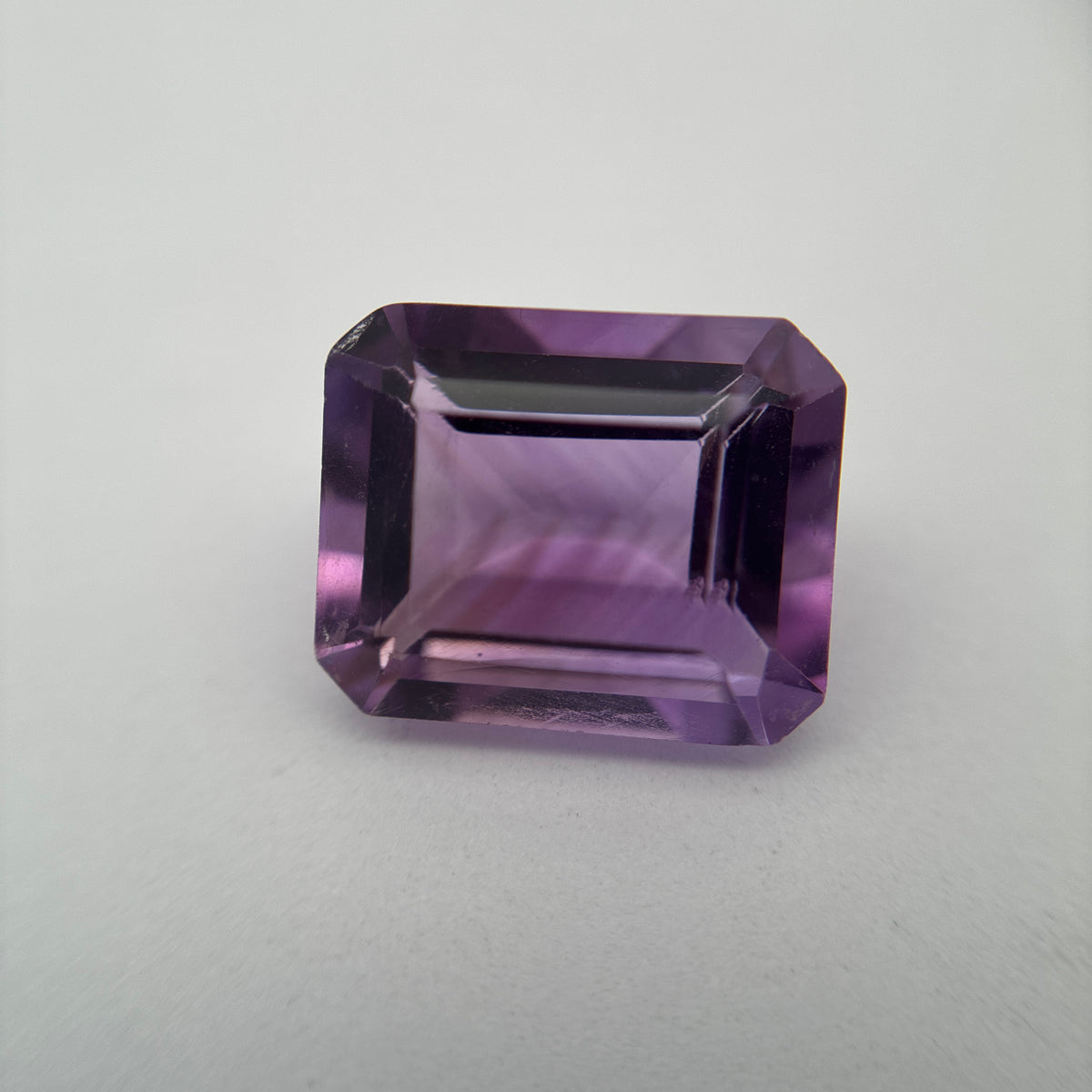 12x10mm Emerald Cut Purple Amethyst 5.53 carat Loose Gemstone