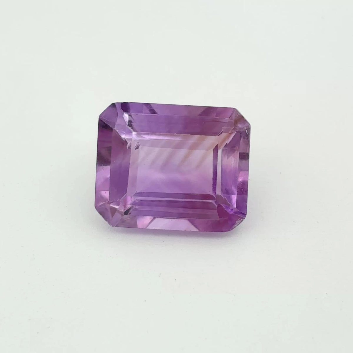 12x10mm Emerald Cut Purple Amethyst 5.53 carat Loose Gemstone