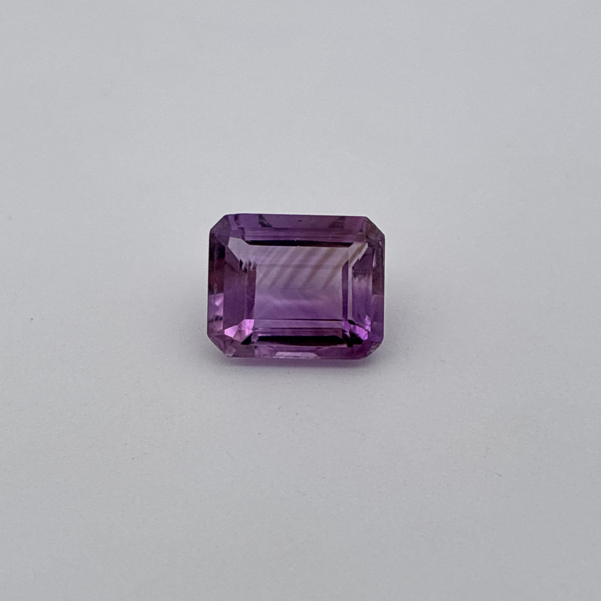 12x10mm Emerald Cut Purple Amethyst 5.53 carat Loose Gemstone