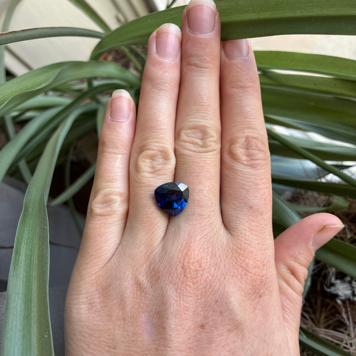 12mm Loose Trillion Cut Lab Created Blue Sapphire