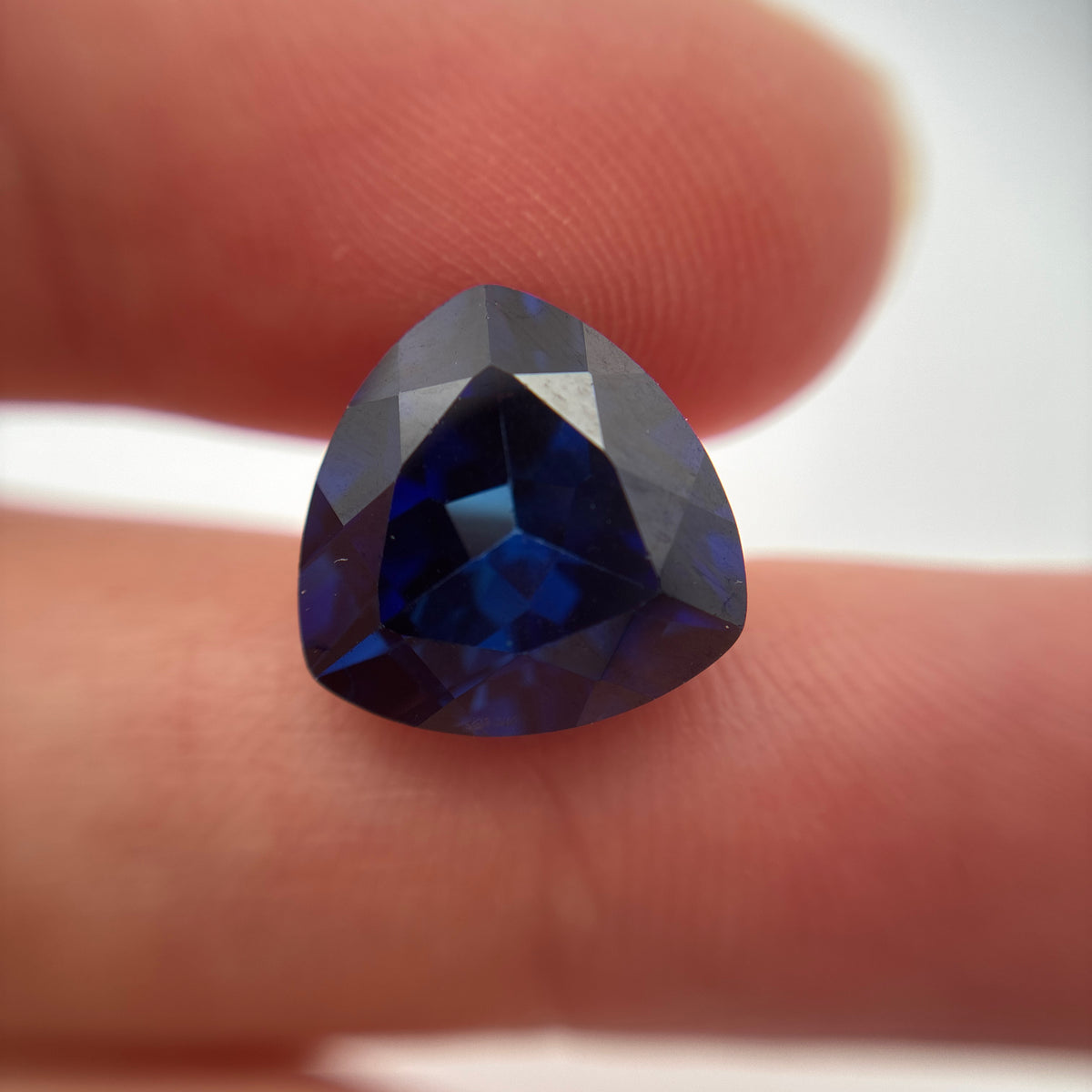 12mm Loose Trillion Cut Lab Created Blue Sapphire