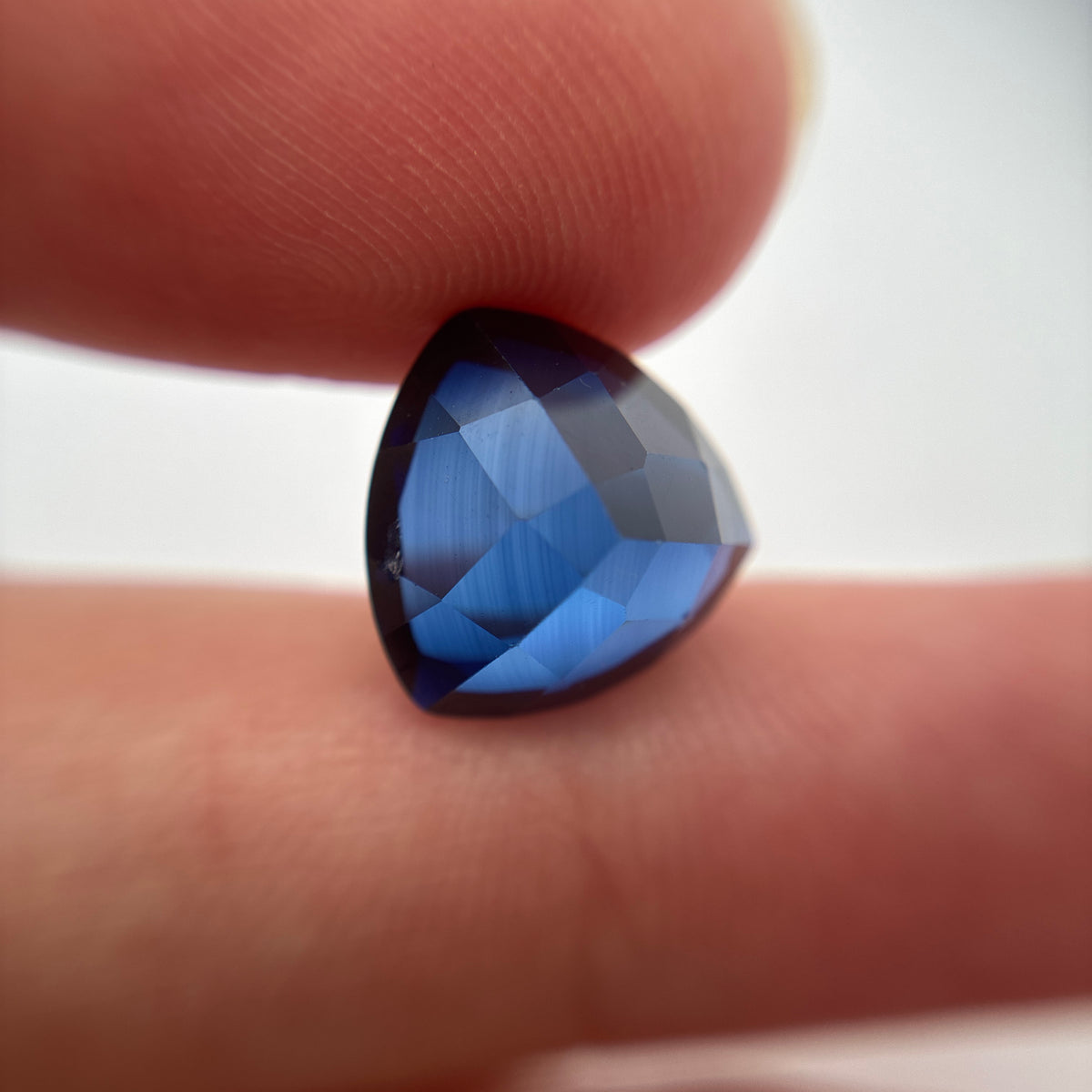 12mm Loose Trillion Cut Lab Created Blue Sapphire