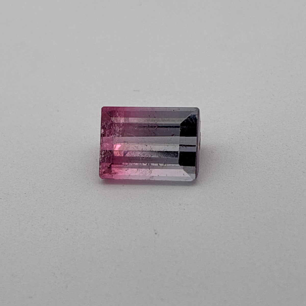 2.84 carat Pink and White Bi-Color Rectangle Loose Tourmaline *Chipped