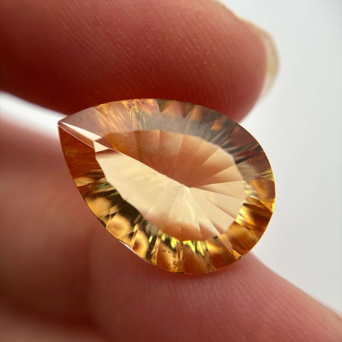 18x13 Pear Fantasy Cut Loose Citrine, 8.25 carat