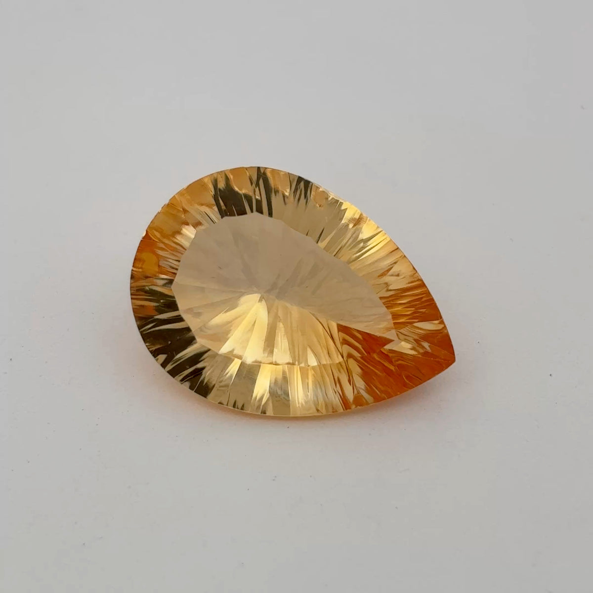 18x13 Pear Fantasy Cut Loose Citrine, 8.25 carat
