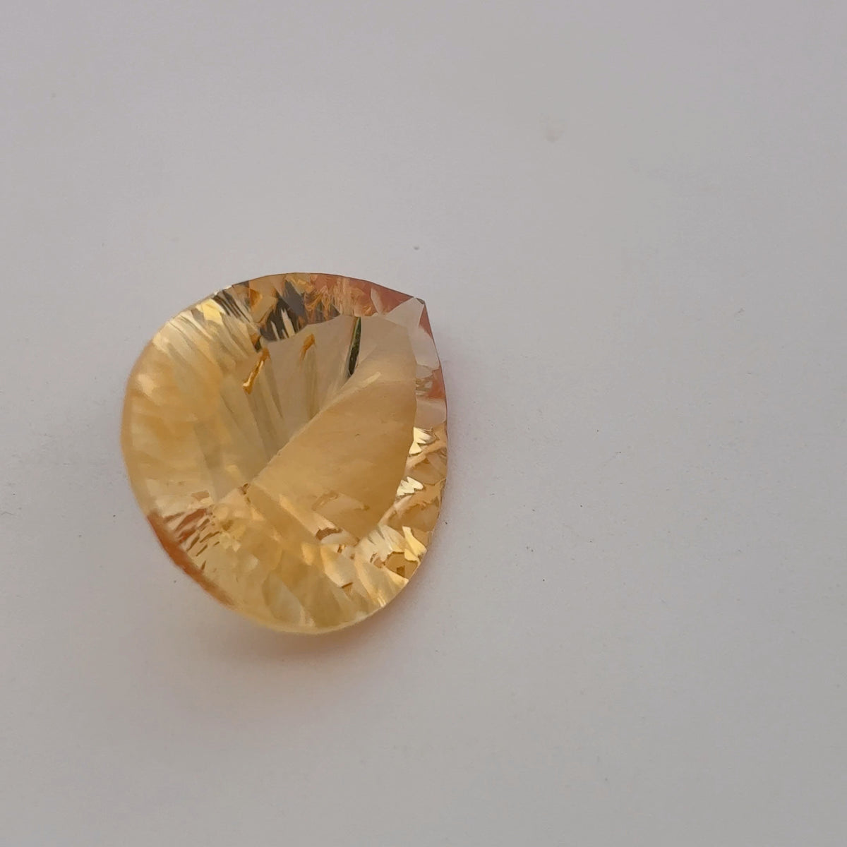 18x13 Pear Fantasy Cut Loose Citrine, 8.25 carat