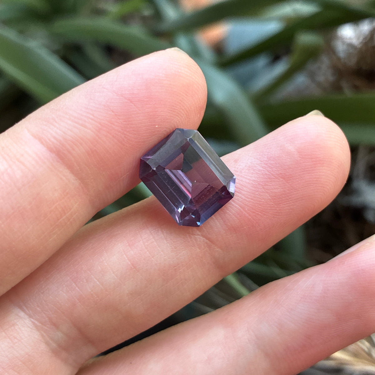 12x10mm Purple Synthetic Sapphire, 6.48 carat Lab Created Gem