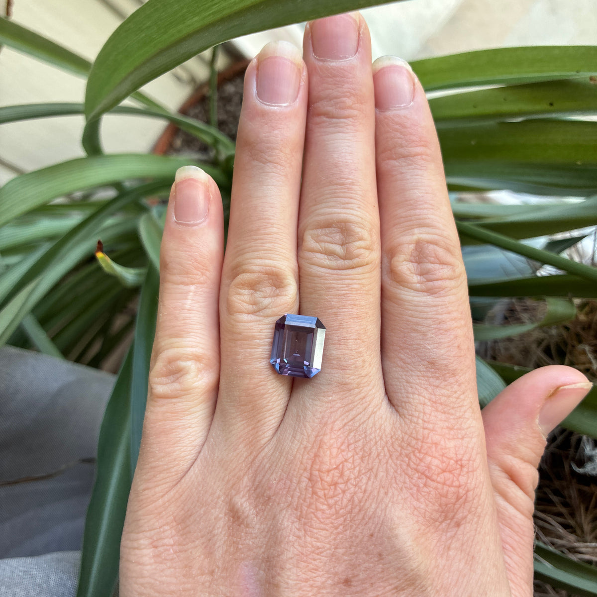 12x10mm Purple Synthetic Sapphire, 6.48 carat Lab Created Gem