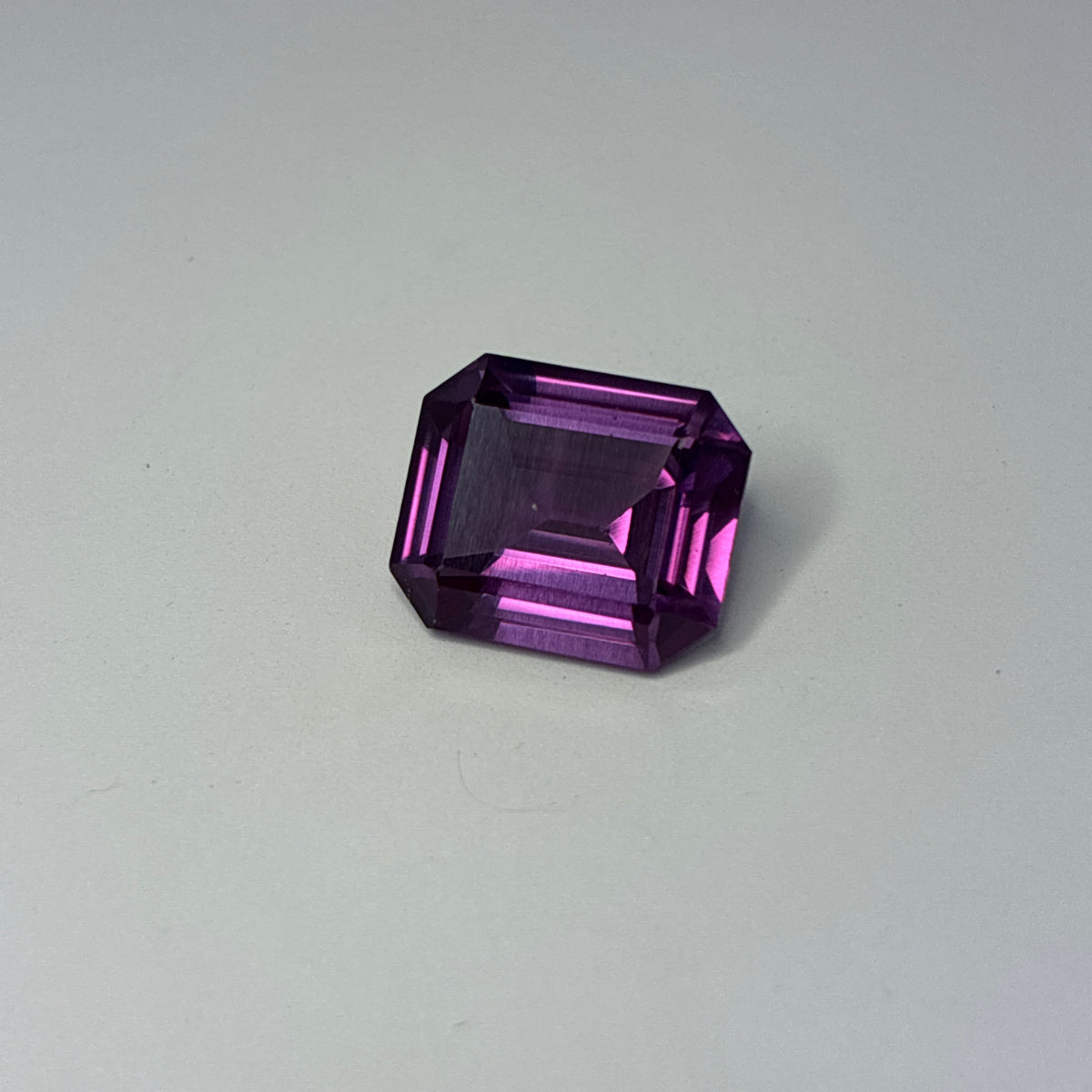 12x10mm Purple Synthetic Sapphire, 6.48 carat Lab Created Gem