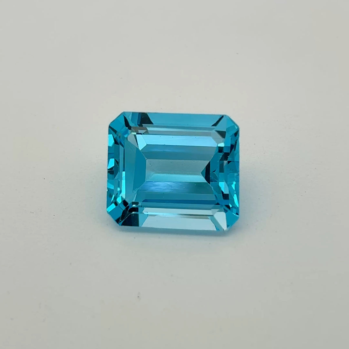 11.38 carat Emerald Cut Loose Blue Topaz