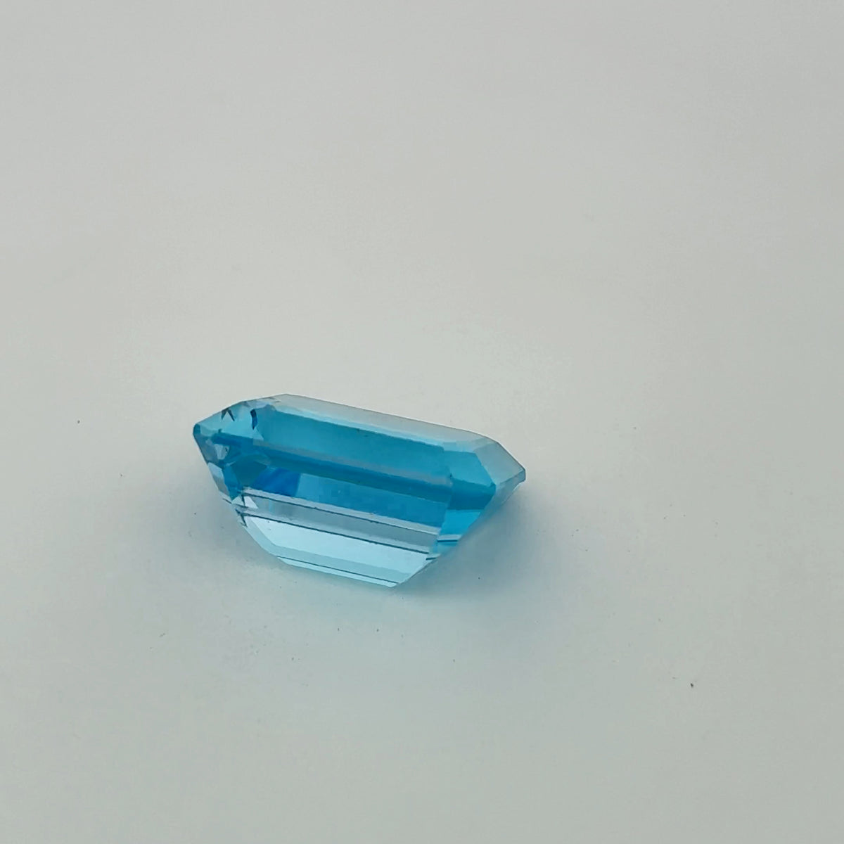 11.38 carat Emerald Cut Loose Blue Topaz