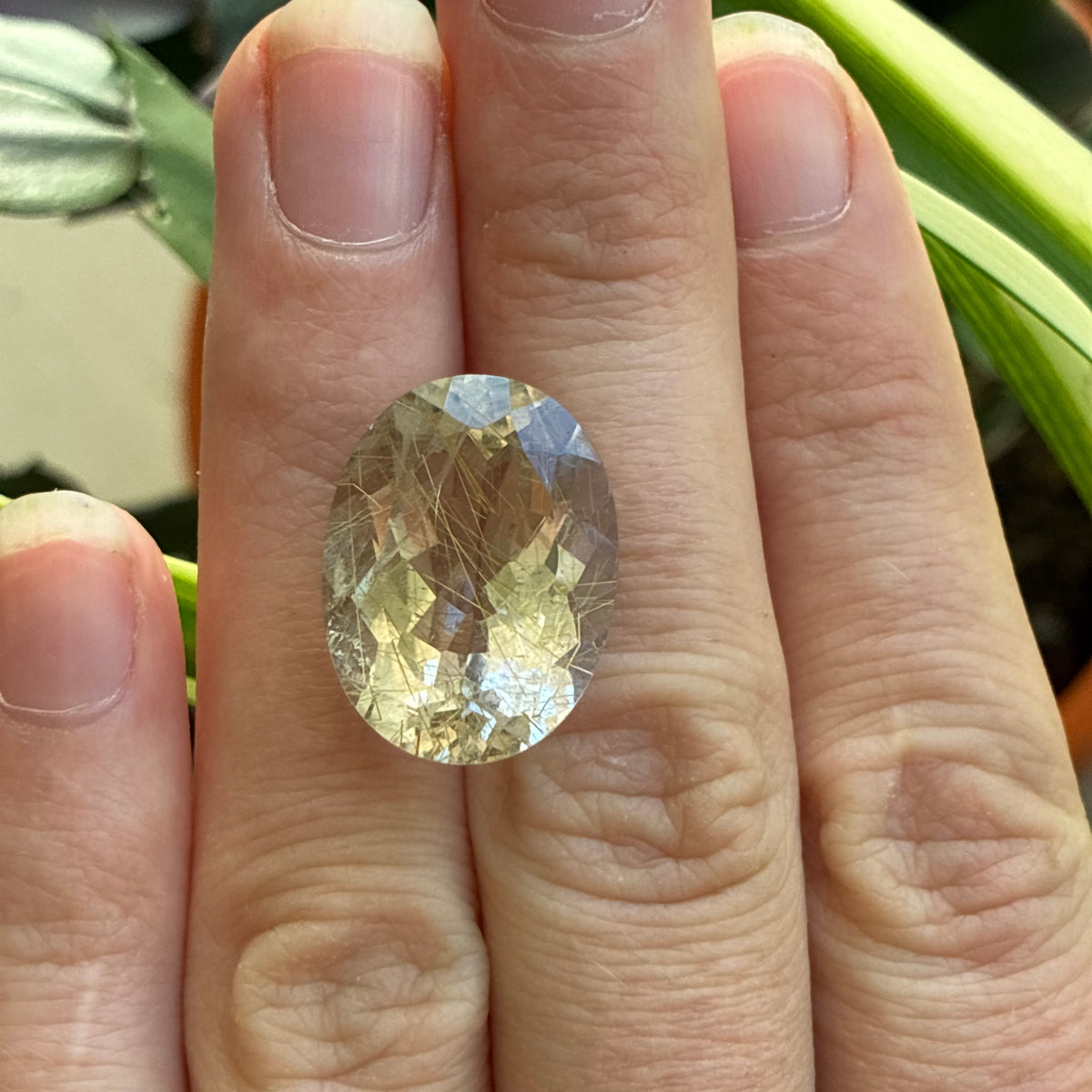 20x15mm Rutilated Quartz, 17.62 carat Loose Gem