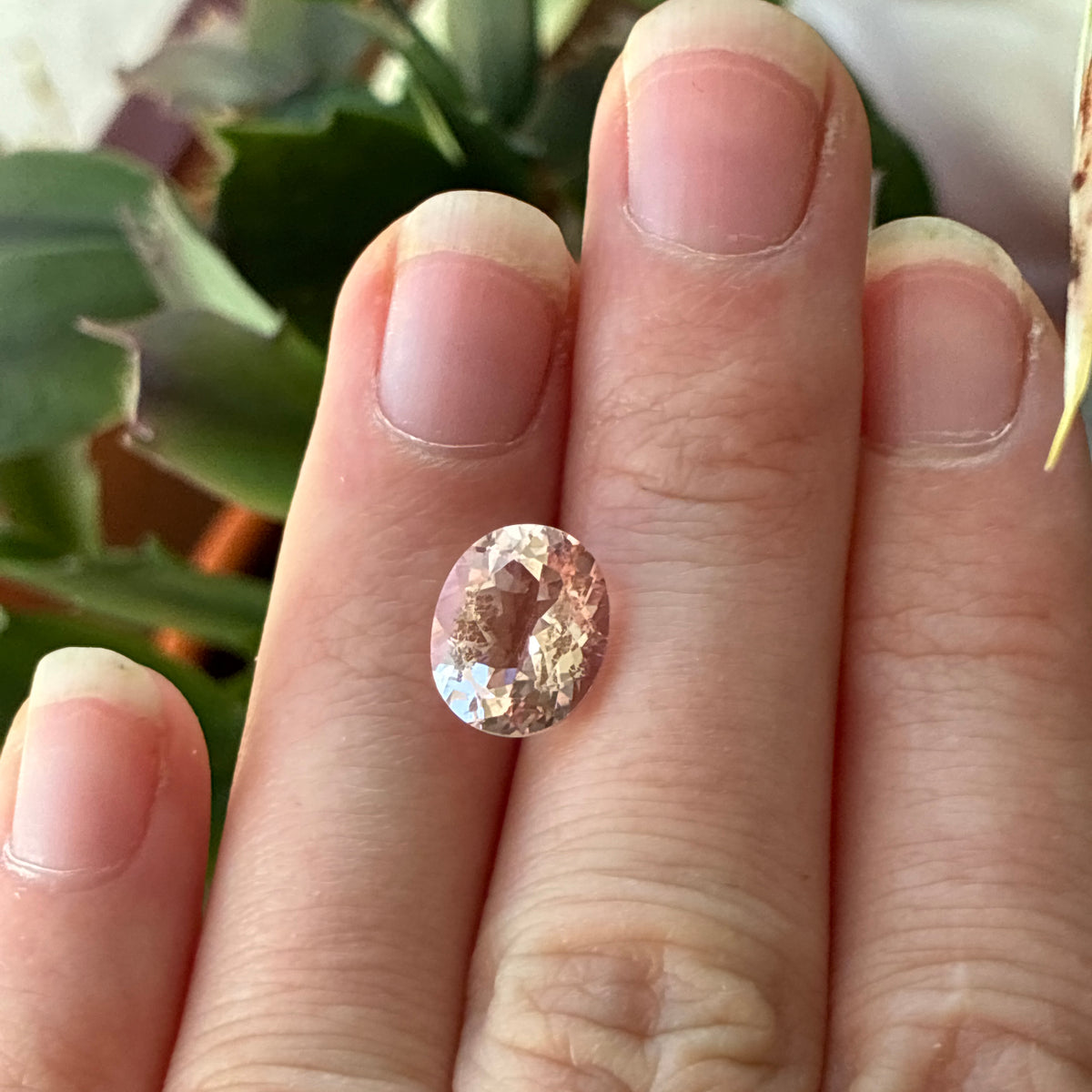 11x9mm Loose Oval Cut Morganite, 3.51 carat