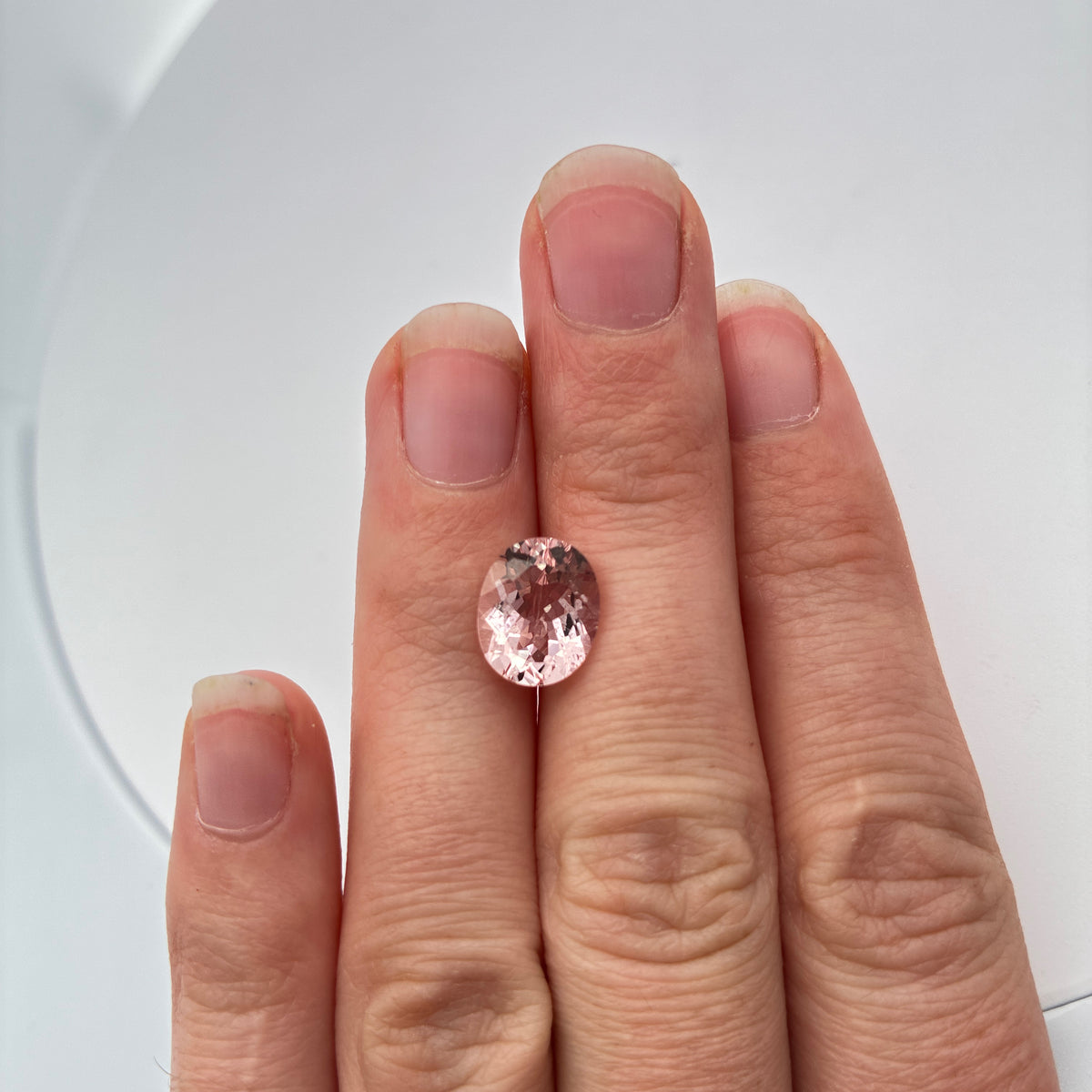 11x9mm Loose Oval Cut Morganite, 3.51 carat