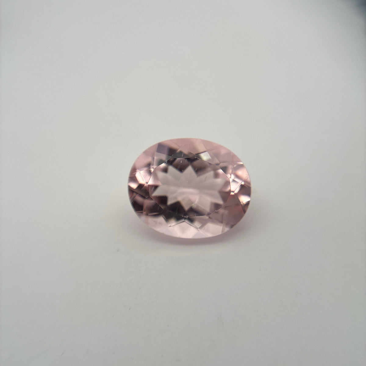 11x9mm Loose Oval Cut Morganite, 3.51 carat