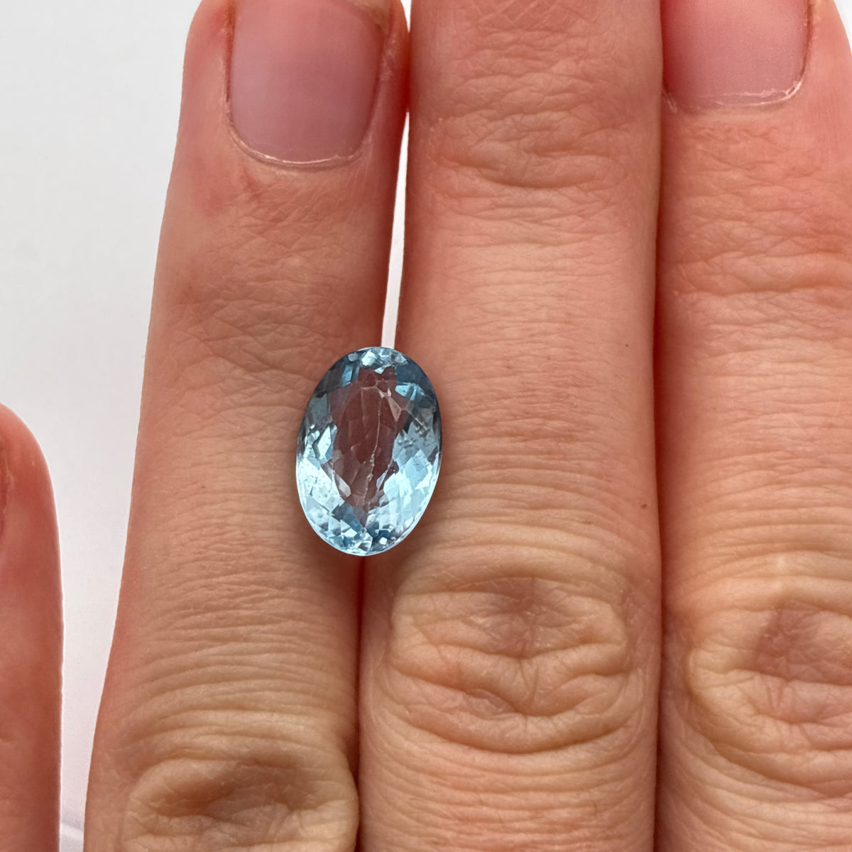 3.55 carat Blue Aquamarine, 12.5x8.5mm Oval cut Loose Gemstone